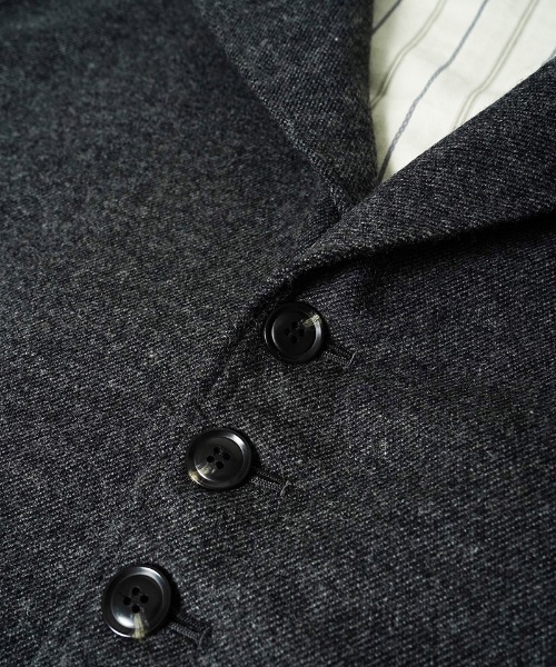 EGO TRIPPING（エゴトリッピング）の「mj11745-PEAK JACKET ウールジャケット(616757)（テーラードジャケット・メンズ・ブラック/チャコールグレー・46/48）」の6枚目の写真