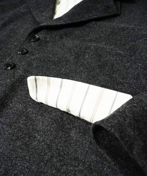 EGO TRIPPING（エゴトリッピング）の「mj11745-PEAK JACKET ウールジャケット(616757)（テーラードジャケット・メンズ・ブラック/チャコールグレー・46/48）」の8枚目の写真