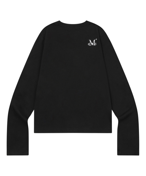 MUCENT(ムセント)の「リアムレザーパッチロングスリーブTシャツ(4カラー)(Tシャツ/カットソー・レディース・ブラック/ホワイト/ネイビー/ライトグレー・FREE)」の7枚目の写真