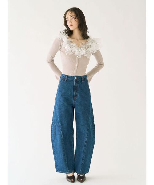 LAGUNAMOON（ラグナムーン）の「カーヴィラインデニムパンツ（デニムパンツ・レディース・グレー/ブルー・MEDIUM/SMALL）」の4枚目の写真