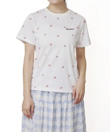 フラワープリントベーシックTシャツ Rose