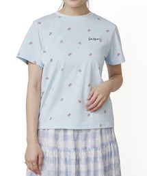 フラワープリントベーシックTシャツ Rose