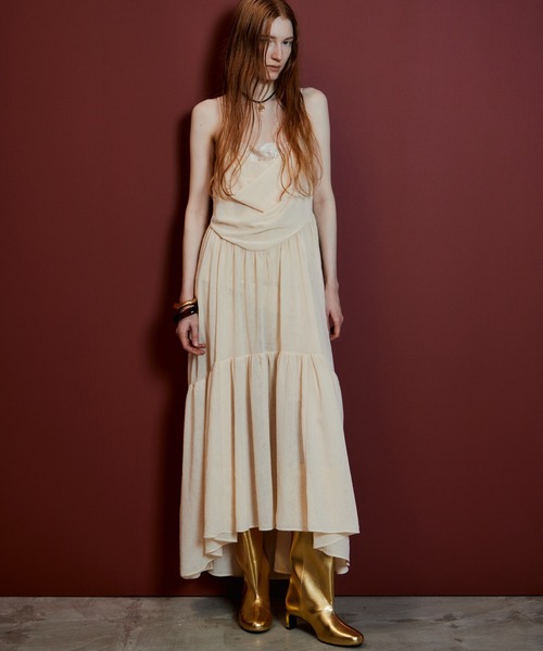 MAISON SPECIAL(メゾンスペシャル)の「Round-Toe Wide Long Boots/ラウンドトゥワイドロングブーツ(ブーツ・レディース・ゴールド/ダークブラウン/ブラック・38/36/37)」の4枚目の写真