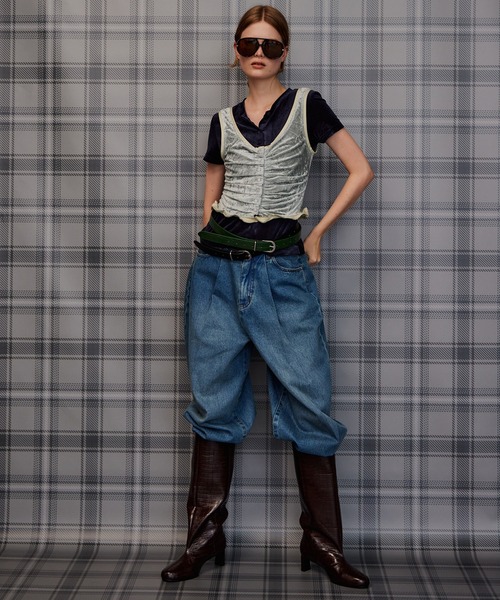 MAISON SPECIAL(メゾンスペシャル)の「Round-Toe Wide Long Boots/ラウンドトゥワイドロングブーツ(ブーツ・レディース・ゴールド/ダークブラウン/ブラック・38/36/37)」の7枚目の写真