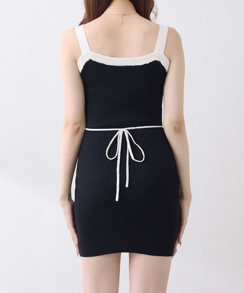 Belle Charme(ベルシャルム)の「【Belle Charme】Ribbon Rib Knit Onepiece(ワンピース・レディース・ベージュ/ブラック/オフホワイト・FREE)」の21枚目の写真