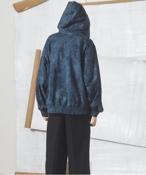 MAISON SPECIAL(メゾンスペシャル)の「《UNISEX》Distressed Effect Prime-Over ZIP Hoodie/グランジダメージプライムオーバーZIPパーカー【MAISON SPECIAL/メゾンスペシャル】■セットアップ対応■(パーカー・メンズ・ブラック/グレー/ネイビー/ピンク・2/0/1)」の15枚目の写真