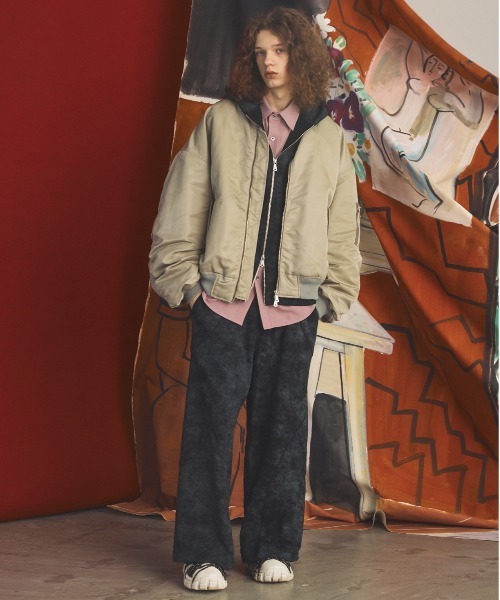 MAISON SPECIAL(メゾンスペシャル)の「《UNISEX》Distressed Effect Prime-Over ZIP Hoodie/グランジダメージプライムオーバーZIPパーカー【MAISON SPECIAL/メゾンスペシャル】■セットアップ対応■(パーカー・メンズ・ブラック/グレー/ネイビー/ピンク・2/0/1)」の10枚目の写真