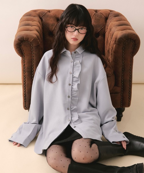 Tシャツ/カットソー（ブルー・ネイビー/青色系・長袖）ファッション