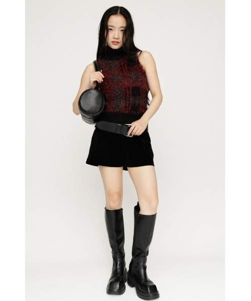 SLY(スライ)の「CLASSY LOW WAIST S/PT クラッシーローウエストショートパンツ 秋服 冬服(スラックス・レディース・ベージュ/マルチ/ブラック・0/1)」の6枚目の写真
