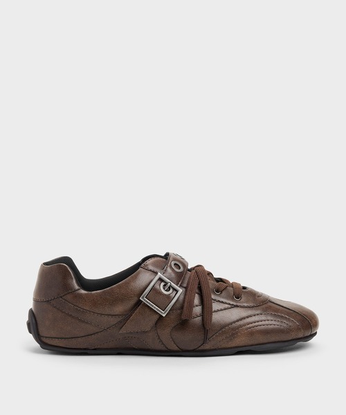 CHARLES & KEITH(チャールズ & キース)の「Jollie ジョリー グロメット メリージェーン スニーカー(スニーカー・レディース・サンドベージュ/ダークブラウン・22.5cm/23cm/23.5cm/24.5cm/25cm/25.5cm)」の5枚目の写真
