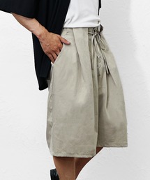 【MinoriTY】デザインタックワイドショーツ メンズ  夏服 ユニセックス ハーフパンツ