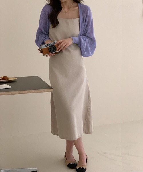 MAISON DE THERESE(メゾン ド テレーズ)の「透かし編み薄手ルーズバルーンスリーブ UV カットニットカーディガン(ニット/セーター・レディース・Black/アイボリー/A/Purple/White・M)」の14枚目の写真