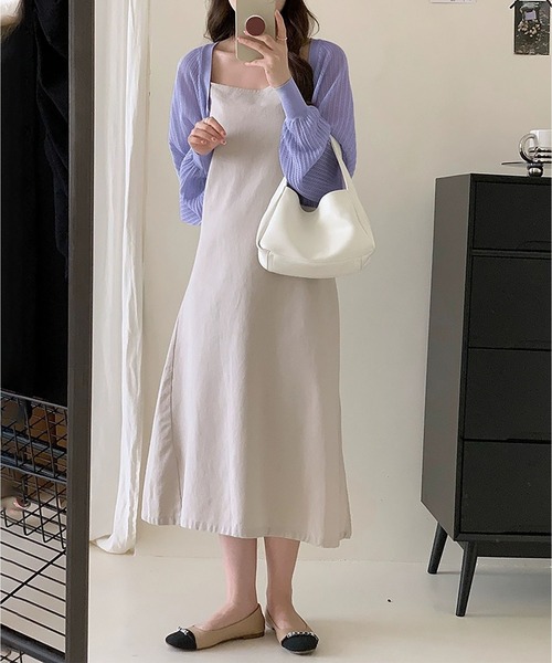 MAISON DE THERESE(メゾン ド テレーズ)の「透かし編み薄手ルーズバルーンスリーブ UV カットニットカーディガン(ニット/セーター・レディース・Black/アイボリー/A/Purple/White・M)」の15枚目の写真