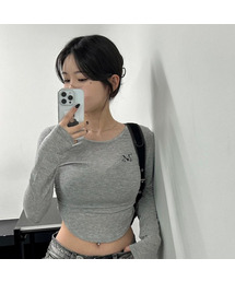 フォーシーズンシースルーシグネチャーロゴUネックシャーリングTシャツ(3カラー)