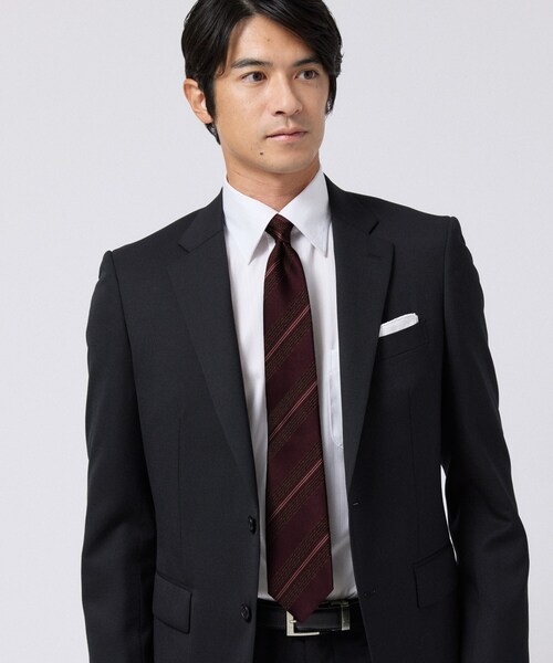 TAKEO KIKUCHI(タケオキクチ)の「【エクストラシルク】網代(あじろ)シャドーストライプ(ネクタイ・メンズ・ネイビー系2/ダークブラウン系2/ワイン系1・00)」の10枚目の写真