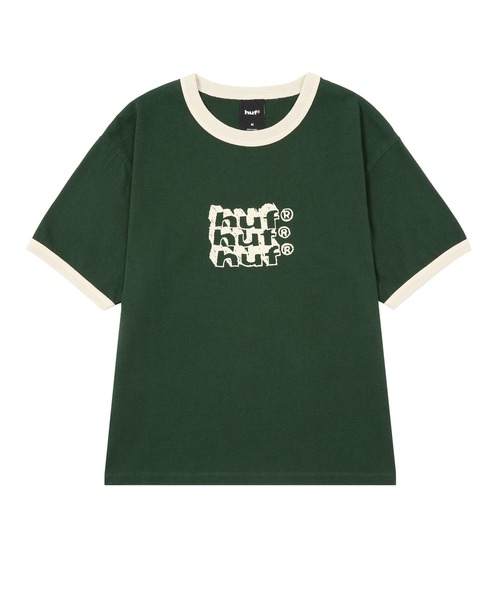 HUF(ハフ)の「HAND STACKED TINY RINGER TEE(Tシャツ/カットソー・メンズ・ネイビー/ナチュラル/グリーン系その他・L/M/S)」の8枚目の写真