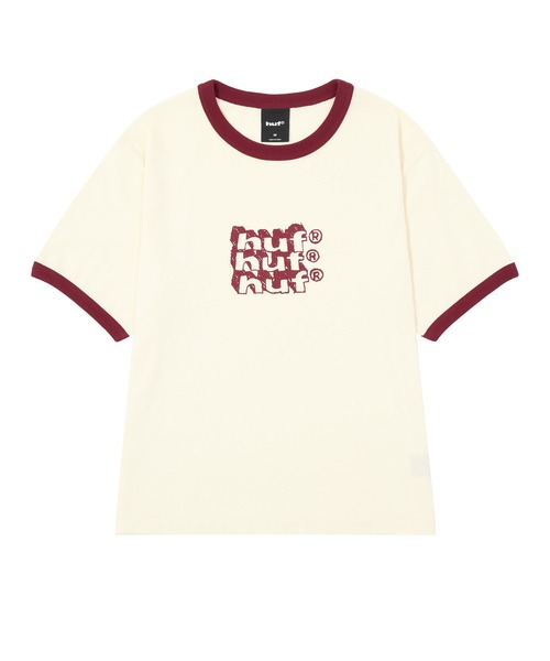 HUF(ハフ)の「HAND STACKED TINY RINGER TEE(Tシャツ/カットソー・メンズ・ネイビー/ナチュラル/グリーン系その他・L/M/S)」の6枚目の写真