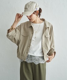 レーヨンナイロンツイルロールアップブルゾン