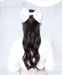 LAFARY（ラファリー）の「ビジューサテンリボンバレッタ（バレッタ/ヘアクリップ）」
