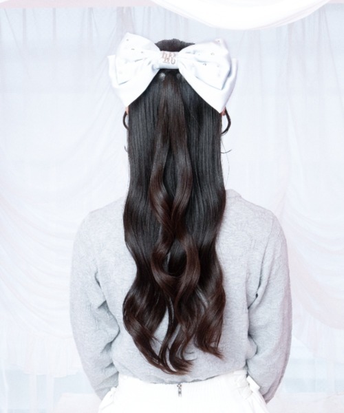 ビジューサテンリボンバレッタ（バレッタ/ヘアクリップ）｜LAFARY