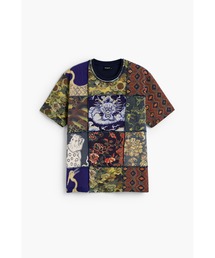 Desigual（デシグアル）の「マルチテキスタイルパネルブロック半袖Tシャツ（Tシャツ/カットソー）」