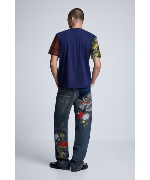 Desigual（デシグアル）の「マルチテキスタイルパネルブロック半袖Tシャツ（Tシャツ/カットソー・メンズ・ブルー・S/M/L/XL）」の6枚目の写真