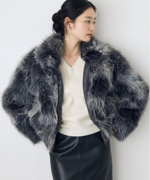 AZUL BY MOUSSY（アズールバイマウジー）の「【ボリュームたっぷり！】スタンドジップフェイクファーコート 秋服 冬服　スタンドネック　ハイネック（ブルゾン）」