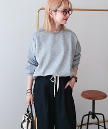【WEB限定】異素材コクーンポンチプルオーバー