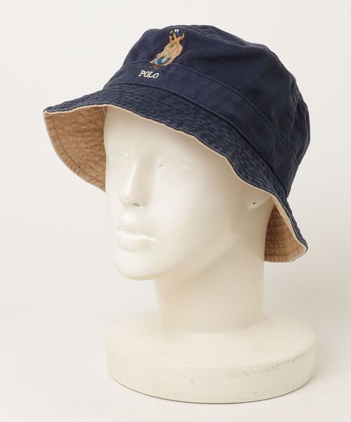 POLO RALPH LAUREN（ポロ ラルフ ローレン）の「Polo ベア ツイル バケット ハット（ハット・メンズ・ネイビー系1・S/M/L/XL）」の3枚目の写真