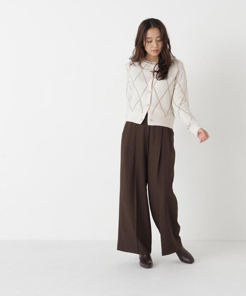 NATURAL BEAUTY BASIC(ナチュラルビューティーベーシック)の「ダイヤラインカーディガン(ニット/セーター・レディース・グレー系その他/ホワイト系その他/ブルー系その他2・FREE)」の6枚目の写真