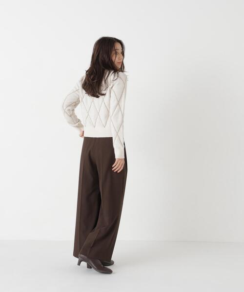 NATURAL BEAUTY BASIC(ナチュラルビューティーベーシック)の「ダイヤラインカーディガン(ニット/セーター・レディース・グレー系その他/ホワイト系その他/ブルー系その他2・FREE)」の10枚目の写真