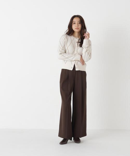 NATURAL BEAUTY BASIC(ナチュラルビューティーベーシック)の「ダイヤラインカーディガン(ニット/セーター・レディース・グレー系その他/ホワイト系その他/ブルー系その他2・FREE)」の12枚目の写真