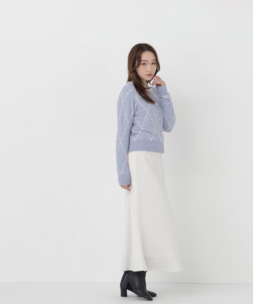 NATURAL BEAUTY BASIC(ナチュラルビューティーベーシック)の「ダイヤラインカーディガン(ニット/セーター・レディース・グレー系その他/ホワイト系その他/ブルー系その他2・FREE)」の18枚目の写真
