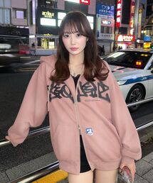 SEQUENZ（シークエンズ）の「【お気に入り50000人突破】/ スプレーブリーチ / ロゴプリントジップパーカー / FADE ZIP P/K（パーカー）」