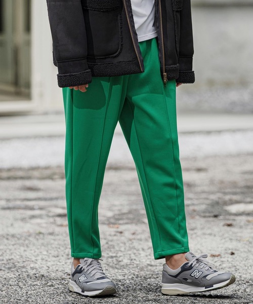 CAMBIO(カンビオ)の「mp15397- Double Knit Pinched Tuck Jogger Pants タックジョガーパンツ(CAM26AW-013)(その他パンツ・メンズ・グリーン/ミックスグレー/ブラック・L/M/S)」の5枚目の写真