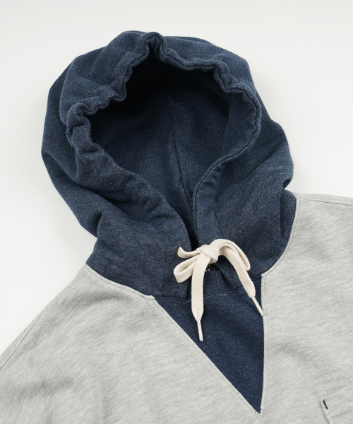 FRIZMWORKS（フリズムワークス）の「COLOR BLOCK POCKET HOODY _ NAVY（パーカー・メンズ・その他・SMALL/MEDIUM/LARGE/X-LARGE）」の3枚目の写真