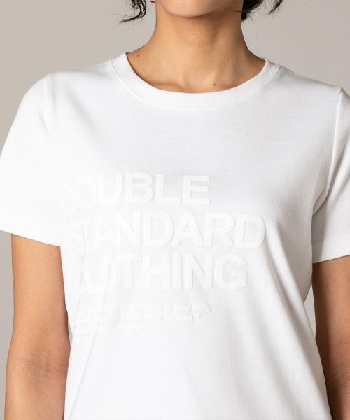 DOUBLE STANDARD CLOTHING(ダブルスタンダードクロージング)の「24/- フライスカットソー(WEB限定)(Tシャツ/カットソー・レディース・ネイビー/オフホワイト・FREE)」の3枚目の写真