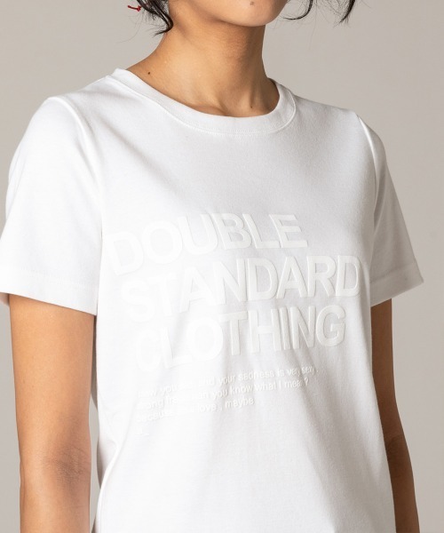 DOUBLE STANDARD CLOTHING(ダブルスタンダードクロージング)の「24/- フライスカットソー(WEB限定)(Tシャツ/カットソー・レディース・ネイビー/オフホワイト・FREE)」の5枚目の写真