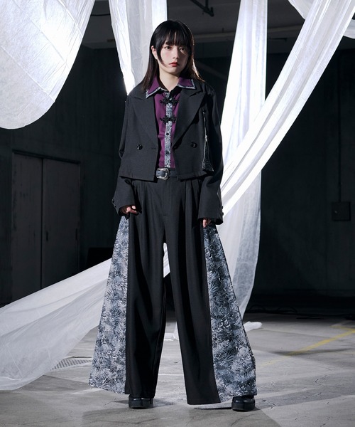 Ellno Loset（エルノロゼット）の「サイドジャガードハカマパンツ/SETUP対応（その他パンツ・メンズ・グレー/ブラック・X-SMALL/SMALL/MEDIUM/LARGE）」の9枚目の写真