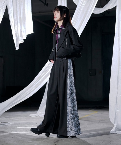 Ellno Loset（エルノロゼット）の「サイドジャガードハカマパンツ/SETUP対応（その他パンツ・メンズ・グレー/ブラック・X-SMALL/SMALL/MEDIUM/LARGE）」の11枚目の写真