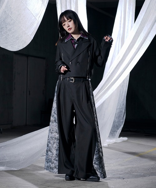 Ellno Loset（エルノロゼット）の「サイドジャガードハカマパンツ/SETUP対応（その他パンツ・メンズ・グレー/ブラック・X-SMALL/SMALL/MEDIUM/LARGE）」の13枚目の写真
