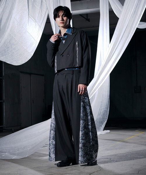 Ellno Loset（エルノロゼット）の「サイドジャガードハカマパンツ/SETUP対応（その他パンツ・メンズ・グレー/ブラック・X-SMALL/SMALL/MEDIUM/LARGE）」の14枚目の写真