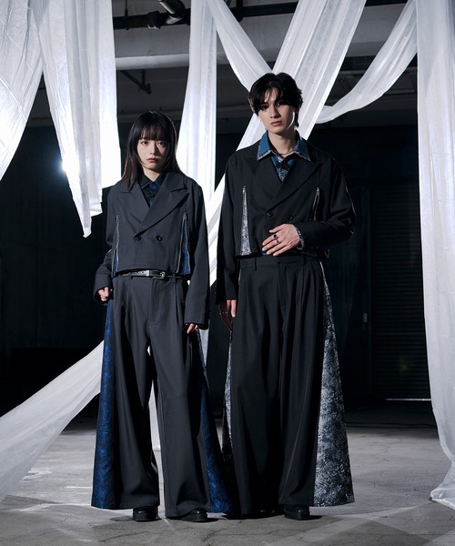 Ellno Loset（エルノロゼット）の「サイドジャガードハカマパンツ/SETUP対応（その他パンツ・メンズ・グレー/ブラック・X-SMALL/SMALL/MEDIUM/LARGE）」の6枚目の写真