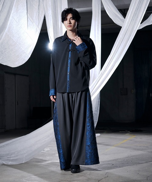 Ellno Loset（エルノロゼット）の「サイドジャガードハカマパンツ/SETUP対応（その他パンツ・メンズ・グレー/ブラック・X-SMALL/SMALL/MEDIUM/LARGE）」の20枚目の写真