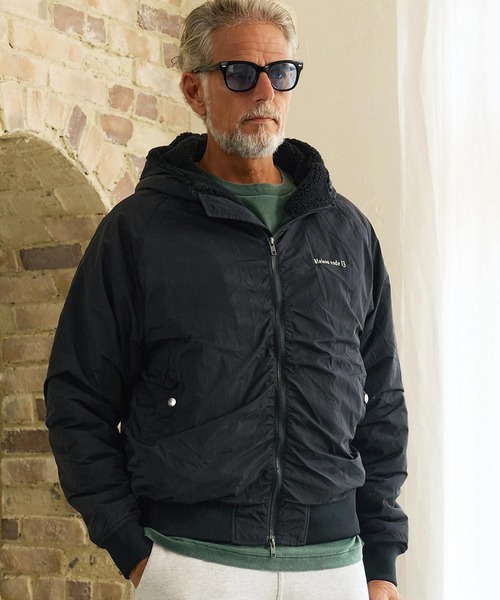 Maison code 13(メゾンコードサーティーン)の「mj11802- Nylon Hooded Zip Jacket フーデッドジップジャケット(M26W-08)(その他アウター・メンズ・ブラック/カーキ・S/M/L)」の2枚目の写真