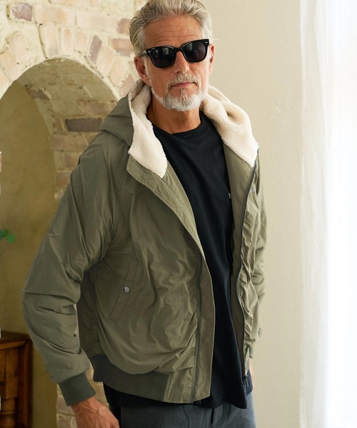 Maison code 13(メゾンコードサーティーン)の「mj11802- Nylon Hooded Zip Jacket フーデッドジップジャケット(M26W-08)(その他アウター・メンズ・ブラック/カーキ・S/M/L)」の15枚目の写真
