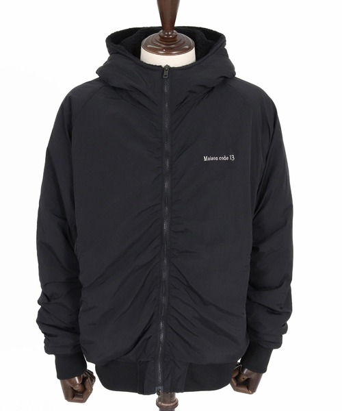 Maison code 13(メゾンコードサーティーン)の「mj11802- Nylon Hooded Zip Jacket フーデッドジップジャケット(M26W-08)(その他アウター・メンズ・ブラック/カーキ・S/M/L)」の4枚目の写真