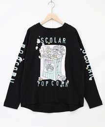 163654:ポップコーン柄 ロングスリーブTシャツ