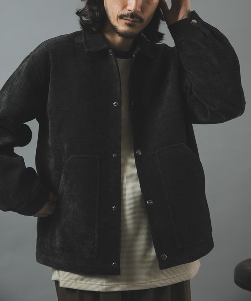 ITEMS URBANRESEARCH(アイテムズ アーバンリサーチ)の「WOVEN MOLLE コーチジャケット(ブルゾン・メンズ・オフホワイト/ダークブラウン/ブラック・MEDIUM/LARGE)」の3枚目の写真