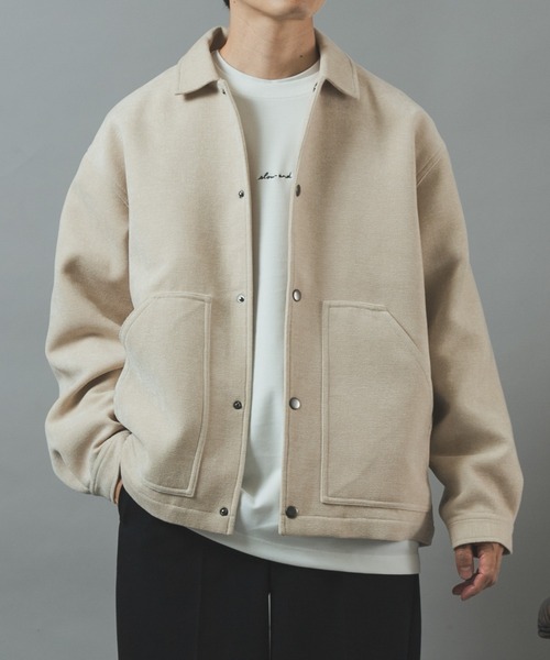 ITEMS URBANRESEARCH(アイテムズ アーバンリサーチ)の「WOVEN MOLLE コーチジャケット(ブルゾン・メンズ・オフホワイト/ダークブラウン/ブラック・MEDIUM/LARGE)」の8枚目の写真